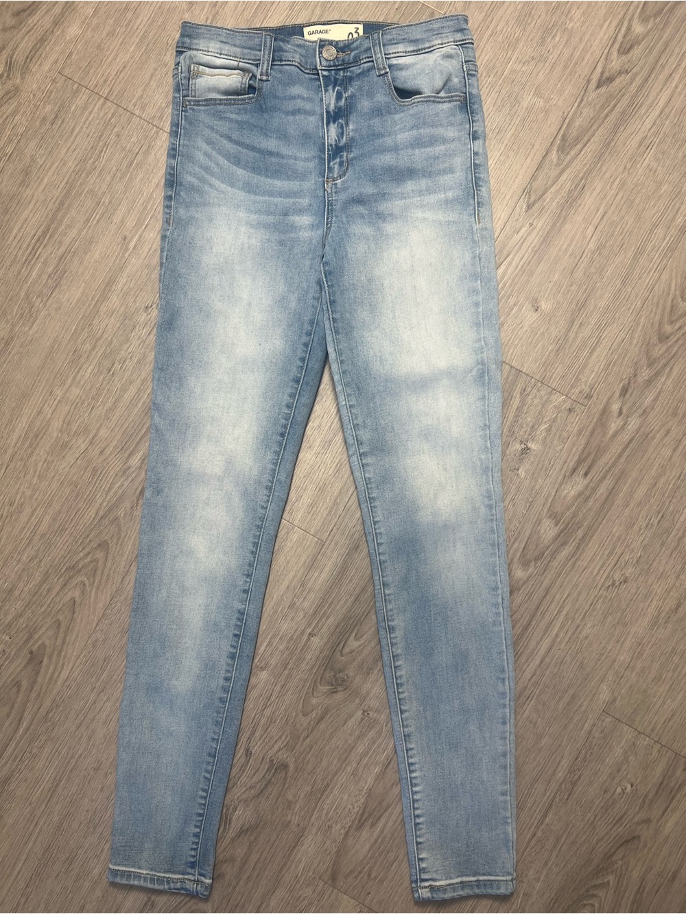 Garage Medium Blue High-Rise Skinny Jeans